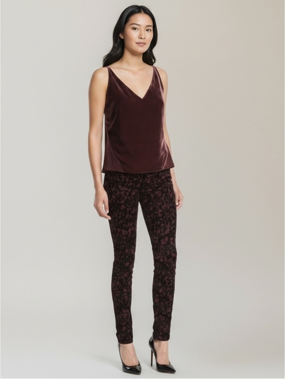 28 J Brand Mulberry Brocade Mid Rise Super Skinny Jeans - Picture 15 of 15